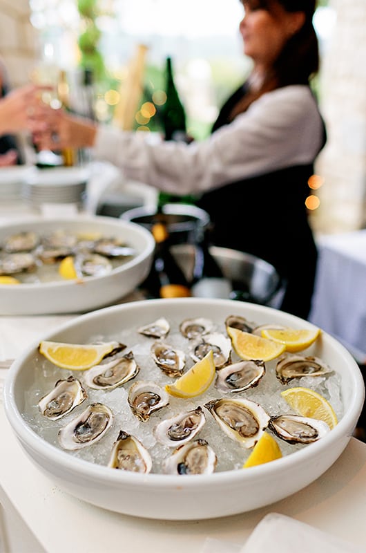 Mattie Jackson Wedding Reception Oysters