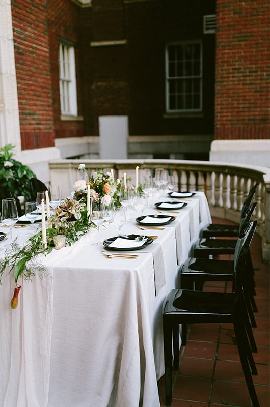 Tutwiler Inspiration Shoot Table Distance