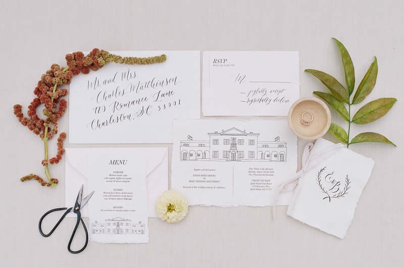 Coastal Wedding Inspiration From Jekyll Island Invitation Suite