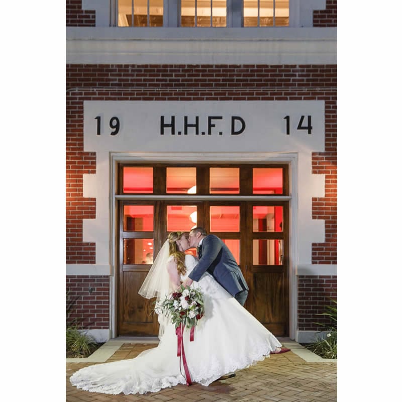 Houston Texas First Responders Find Love On The Call Of Duty Groom Kissing Bride
