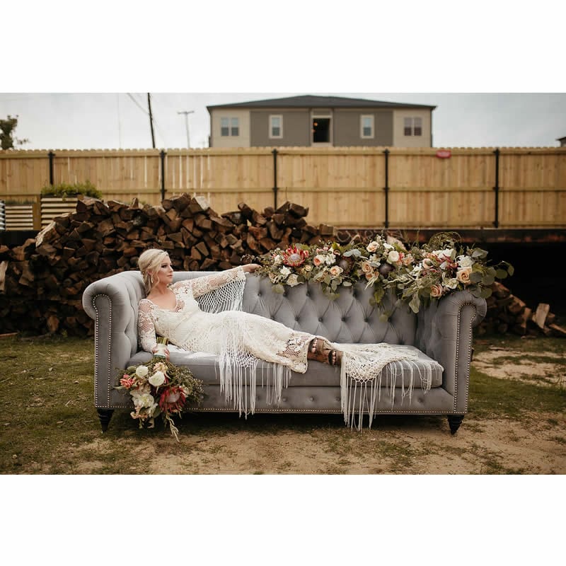 Jessica Cunningham Jordan Roper Memphis Wedding Bride On A Sofa