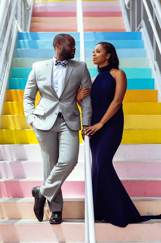 Luxury Engagement Session In Houston TX Color Steps Serious
