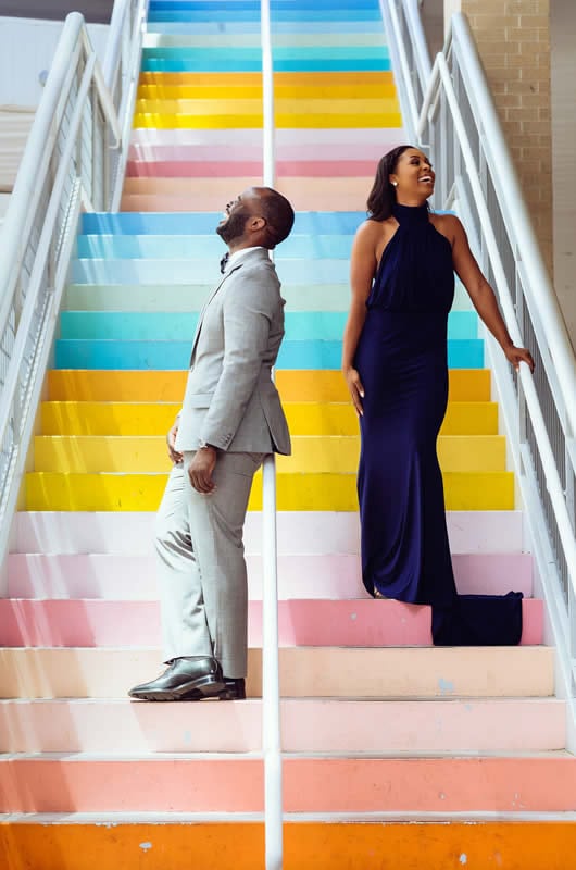 Luxury Engagement Session In Houston TX Color Steps