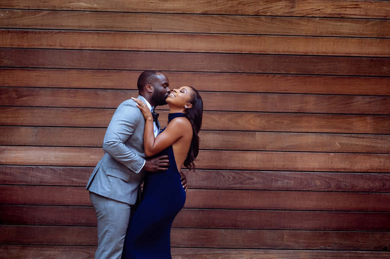 Luxury Engagement Session In Houston TX Wood Backdrop