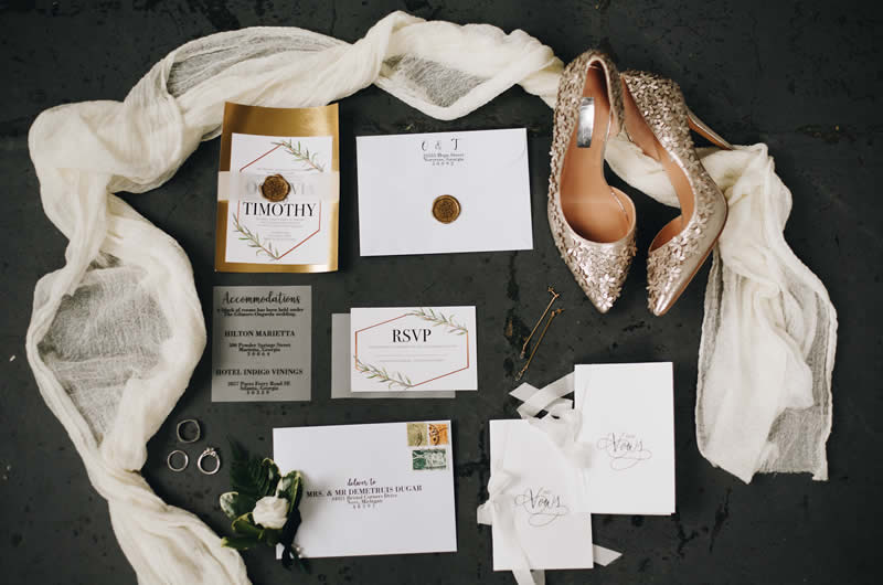 Minimalist Style Wedding Inspiration Invitations