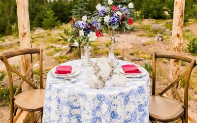 Red, White, and Blue Lake Front Wedding Inspiration