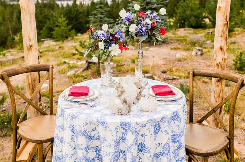 Red, White, and Blue Lake Front Wedding Inspiration