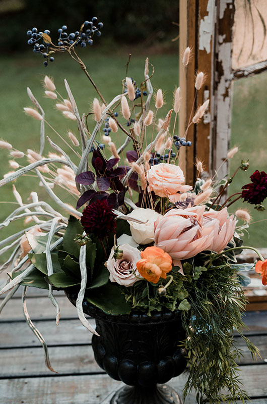 Bohemian Garden Wedding Inspiration Flowers
