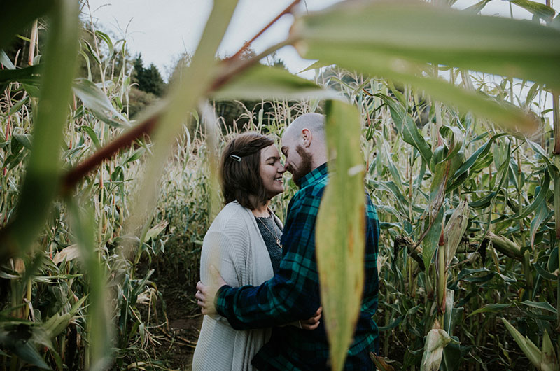 Dreamy Pumpkin Patch Engagement Photoshoot Maze