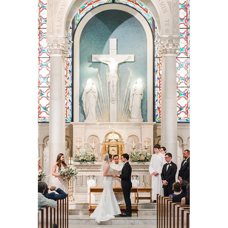 Elizabeth And Sam Lookbook Wedding Ceremony Church Altar