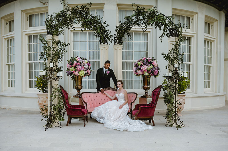 Floral Ballgown By Allure Couple By Couch