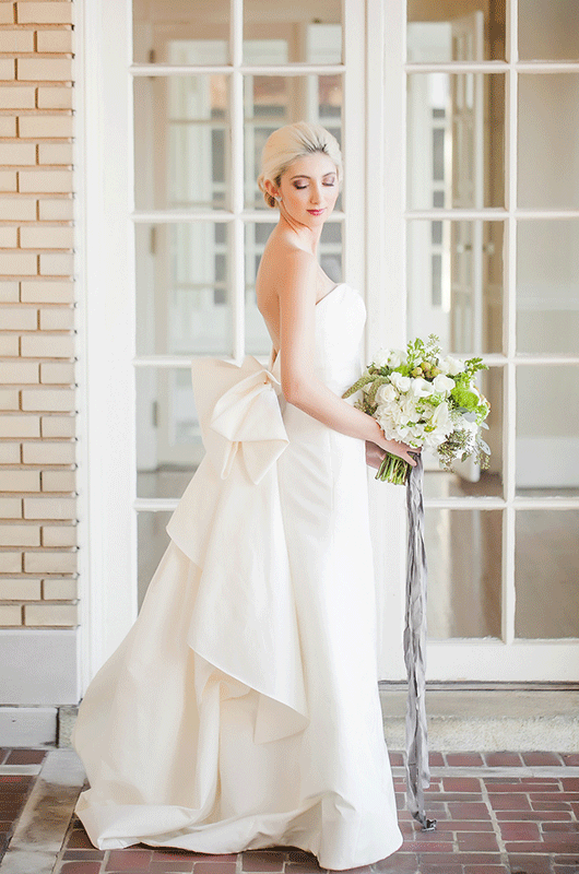 Fresh And Formal Wedding Inspiration Side Of Dress