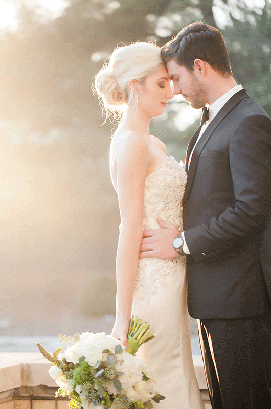 Fresh And Formal Wedding Inspiration Sunlit Couple