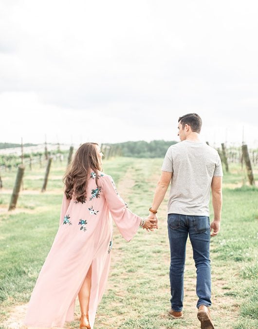 Morgan & Mitchell’s Vineyard Engagement Session