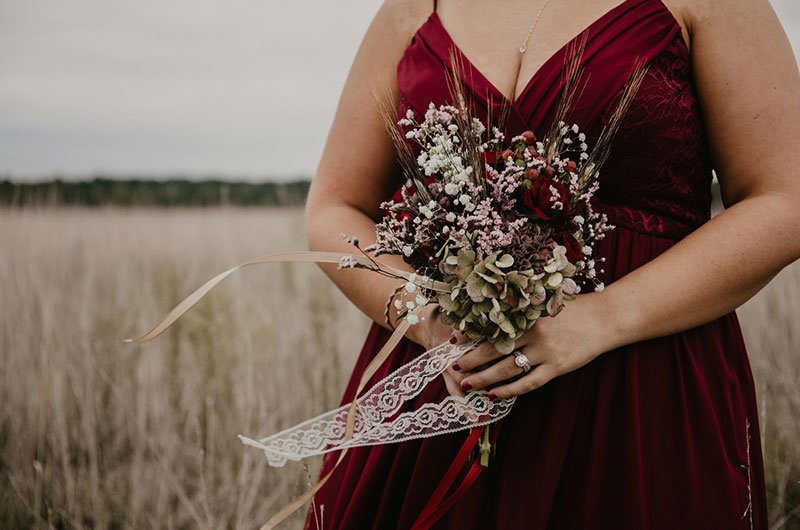 Romantic Halloween Wedding Inspiration Bouquet