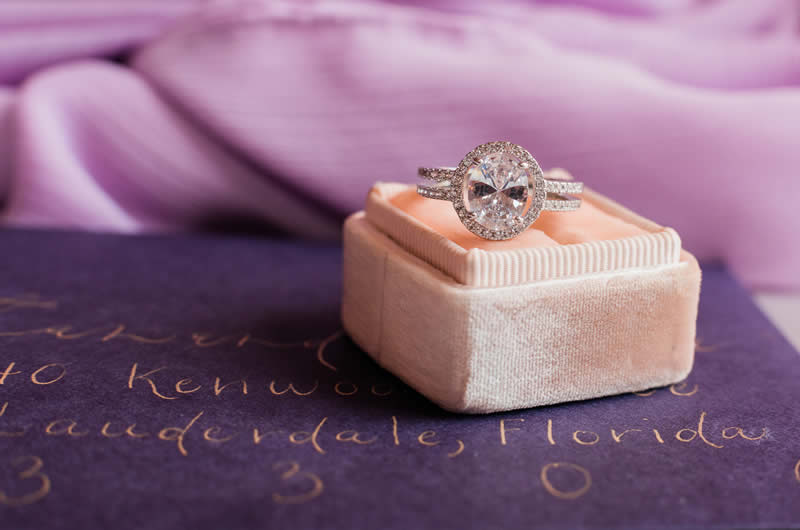 Romantic Royal Purple Wedding Inspiration Ring