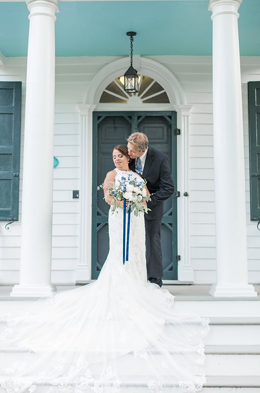 Sweet Princeton Vow Renewal Front Steps