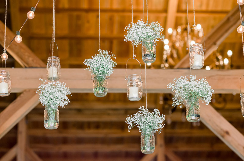 Charming Rustic Wedding Inspiration Hanging Plants