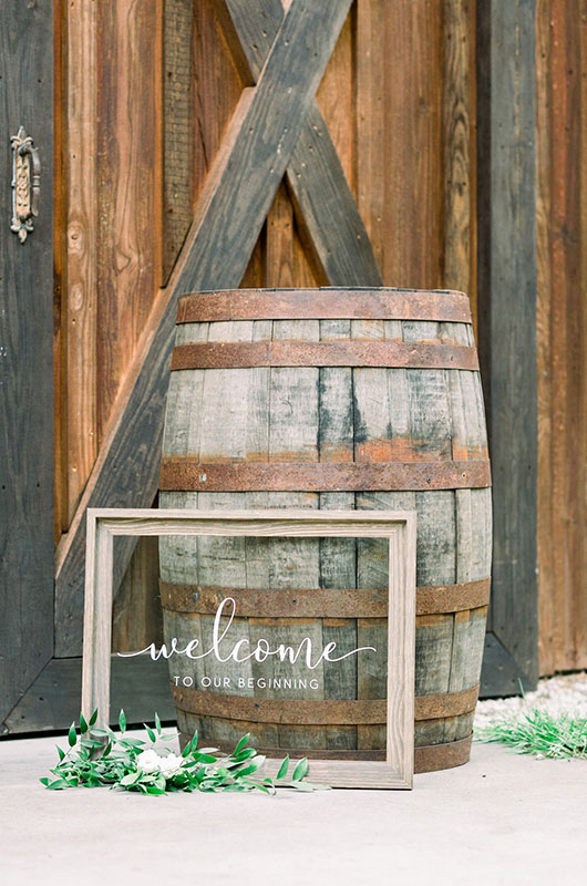 Charming Rustic Wedding Inspiration Welcome Sign