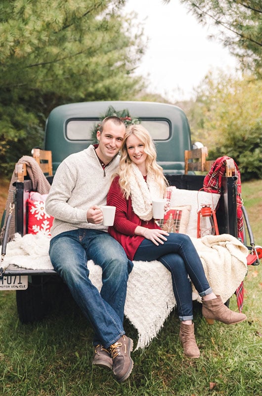 Cozy Holiday Engagement Inspiration Couple 1