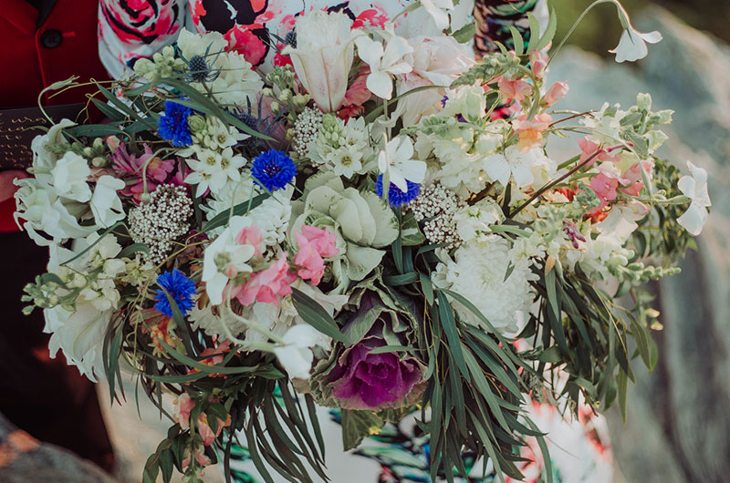 Eclectic Mountaintop Vow Renewal Bouquet