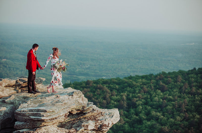 Eclectic Mountaintop Vow Renewal Couple 4