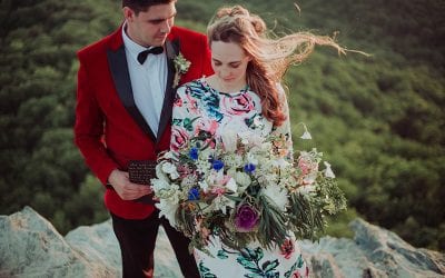 Eclectic Mountaintop Vow Renewal