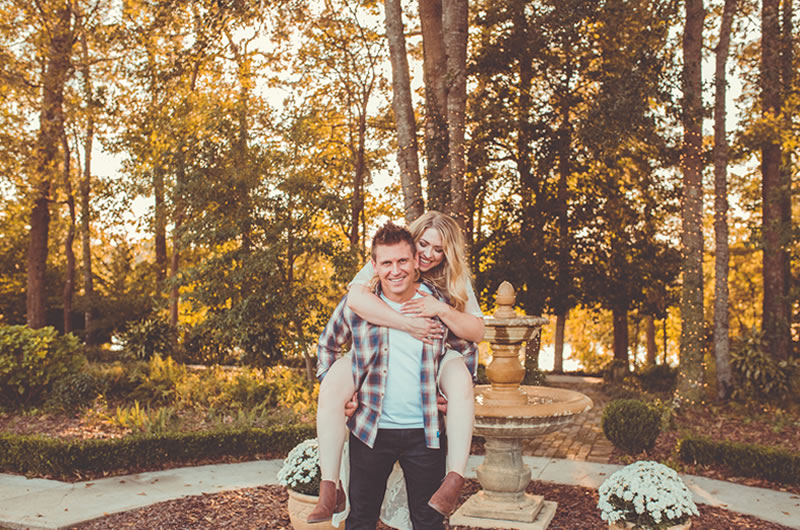 Fall Engagement Session In The Heart Of Georgia Piggie Back