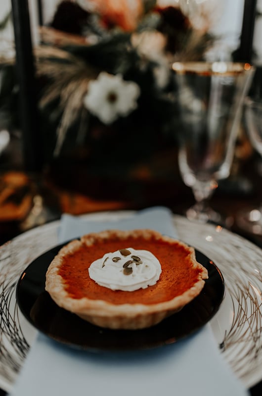 Fall Photoshoot Pumpkin Pie Place Setting