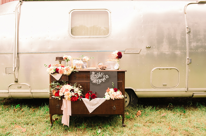 Fall Styled Wedding Trailer