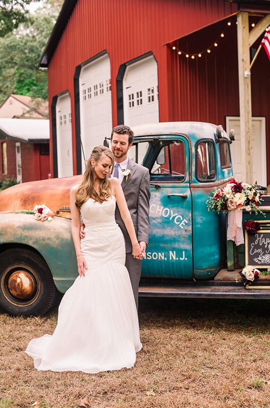 Fall Styled Wedding Truck