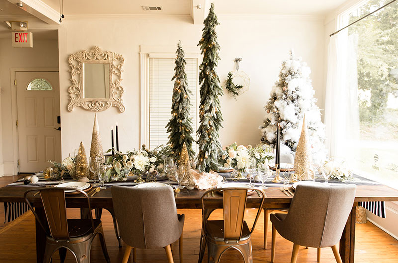 Modern Christmas Wedding Inspiration Table 2