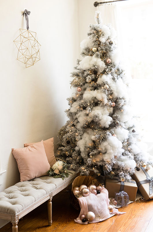 Modern Christmas Wedding Inspiration Tree