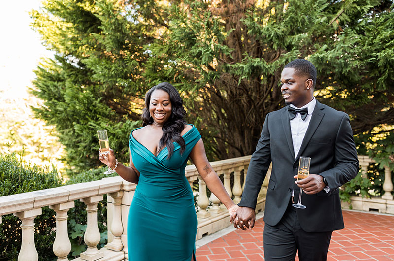 Old Hollywood Inspired Engagement Photoshoot Couple 4