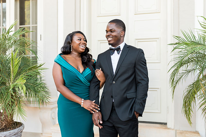 Old Hollywood Inspired Engagement Photoshoot