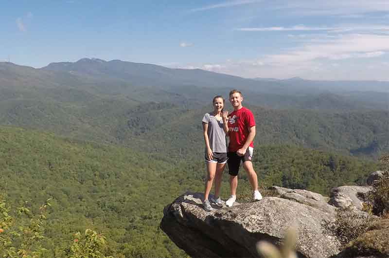 Exclusive Look At Scotty McCreery's Southern Wedding Part 1 The Proposal Posing On Cliff