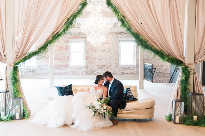 Intimate Charleston Wedding Inspiration Lounge Furniture