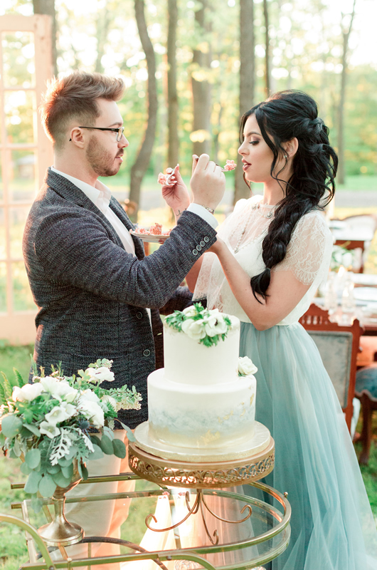 Magical Forest Wedding Inspiration Cake Tasting