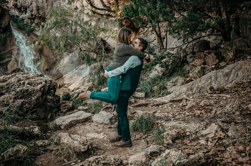 Oklahoma Waterfall Engagement Session 8