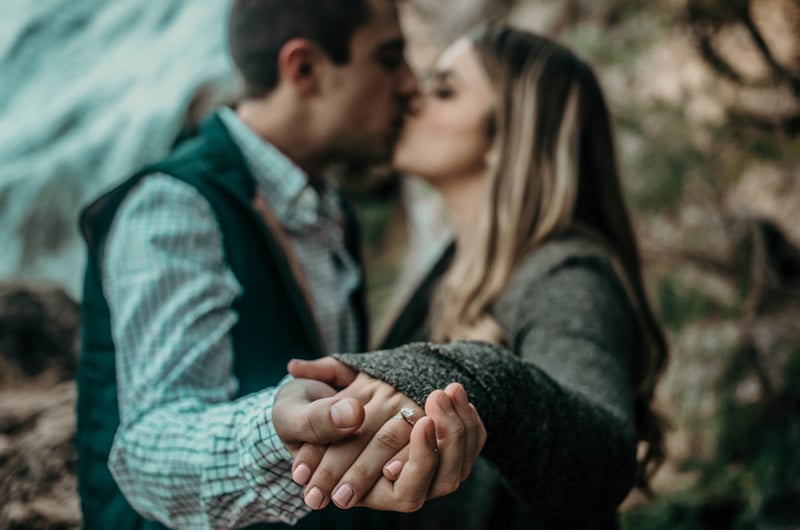 Oklahoma Waterfall Engagement Session 9