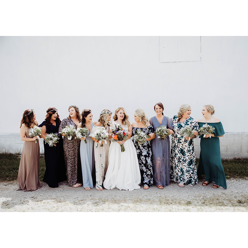 Amanda Cocanougher and Tyler Williamson Lookbook Bridesmaids Bride Outdoor Photo