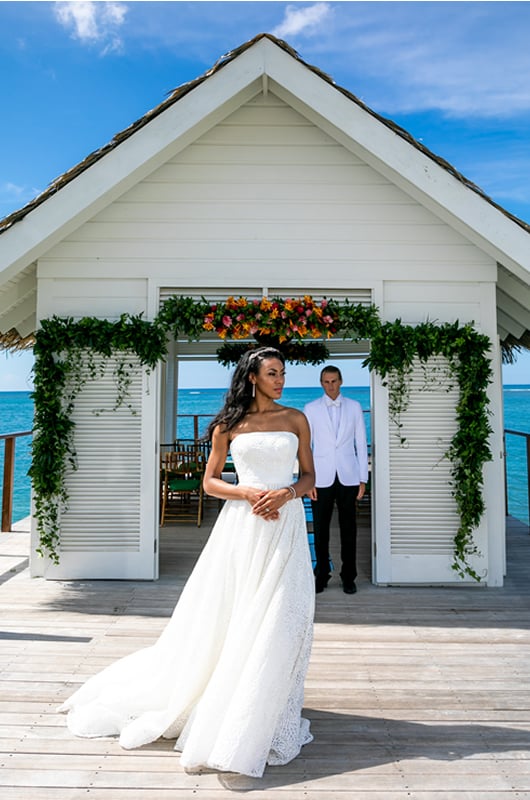 Anne Barge Wedding Gown Front Outside