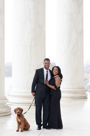 Engagement Session In Washington DC Dog 2