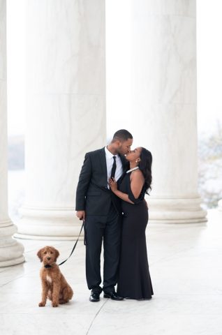 Engagement Session In Washington DC Dog 3