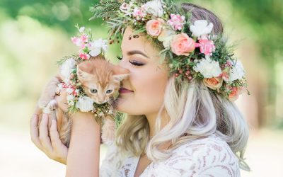 Cutest Kitten Bridal Portraits