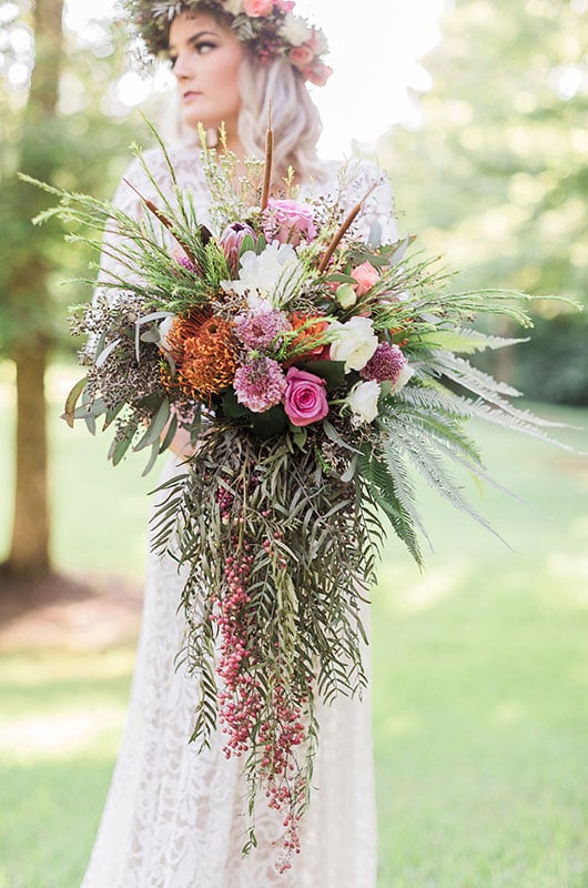 Kitten Bridal Shoot Bouquet And Dress Details