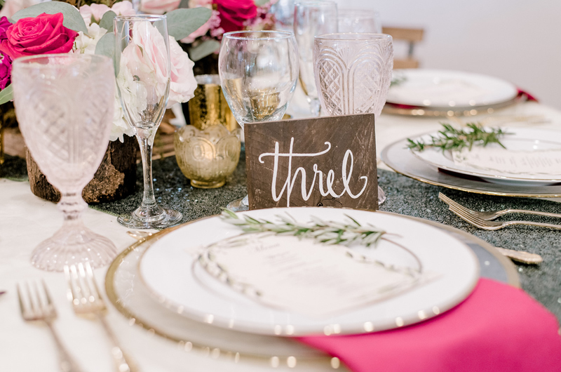 Pretty Pink Wedding Inspiration Centerpiece