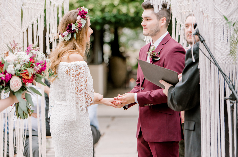 Pretty Pink Wedding Inspiration Ceremony