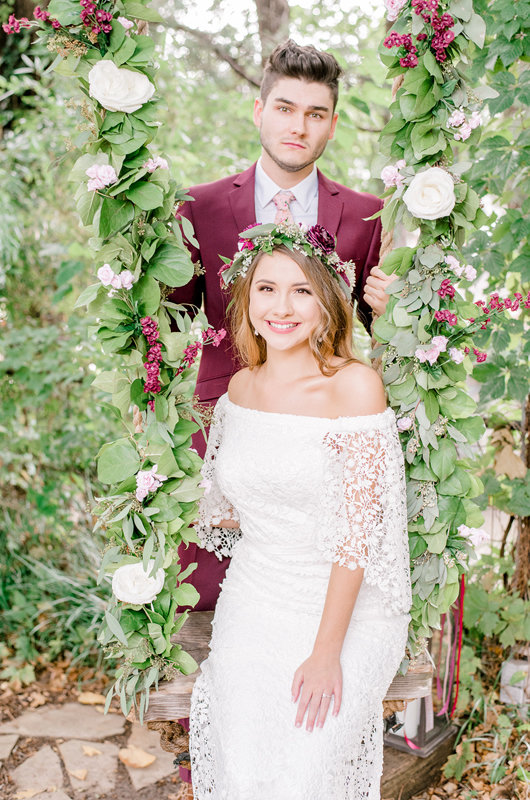 Pretty Pink Wedding Inspiration Swing