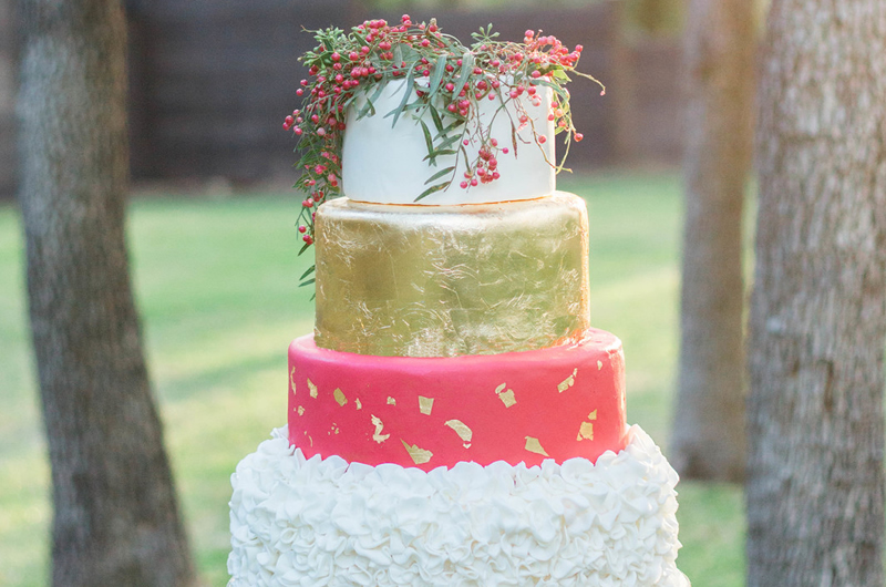 Romantic Autumn Inspired Shoot Cake